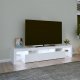 vidaXL vidaXL Szafka pod TV z oświetleniem LED, biała 200x36,5x40 cm cm 3