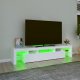 vidaXL vidaXL Szafka pod TV z oświetleniem LED, biała 200x36,5x40 cm cm 4
