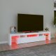 vidaXL vidaXL Szafka pod TV z oświetleniem LED, biała 200x36,5x40 cm cm 5