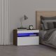 vidaXL vidaXL Szafka nocna z oświetleniem LED, przydymiony dąb, 60x35x40 cm 1