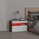 vidaXL vidaXL Szafka nocna z oświetleniem LED, przydymiony dąb, 60x35x40 cm 5