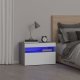 vidaXL vidaXL Szafka nocna z oświetleniem LED, szary dąb sonoma, 60x35x40 cm 1