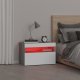 vidaXL vidaXL Szafka nocna z oświetleniem LED, szary dąb sonoma, 60x35x40 cm 5