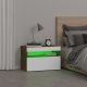 vidaXL vidaXL Szafka nocna z oświetleniem LED, przydymiony dąb, 60x35x40 cm 4