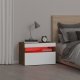 vidaXL vidaXL Szafka nocna z oświetleniem LED, przydymiony dąb, 60x35x40 cm 5