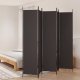vidaXL vidaXL Parawan 5-panelowy, brązowy, 250x220 cm, tkanina 1