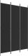 vidaXL vidaXL Parawan 3-panelowy, czarny, 150x220 cm, tkanina 2
