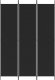 vidaXL vidaXL Parawan 3-panelowy, czarny, 150x220 cm, tkanina 3