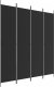 vidaXL vidaXL Parawan 4-panelowy, czarny, 200x220 cm, tkanina 2