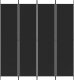 vidaXL vidaXL Parawan 4-panelowy, czarny, 200x220 cm, tkanina 3