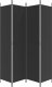 vidaXL vidaXL Parawan 4-panelowy, czarny, 200x220 cm, tkanina 4