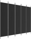vidaXL vidaXL Parawan 5-panelowy, czarny, 250x200 cm, tkanina 2