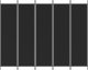 vidaXL vidaXL Parawan 5-panelowy, czarny, 250x200 cm, tkanina 3