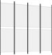 vidaXL vidaXL Parawan 4-panelowy, biały, 200 x 180 cm, tkanina 2