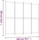 vidaXL vidaXL Parawan 4-panelowy, biały, 200 x 180 cm, tkanina 8