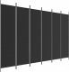 vidaXL vidaXL Parawan 6-panelowy, czarny, 300x200 cm, tkanina 2