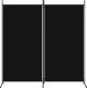 vidaXL vidaXL Parawan 2-panelowy, czarny, 175x180 cm, tkanina 2