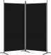 vidaXL vidaXL Parawan 2-panelowy, czarny, 175x180 cm, tkanina 4