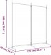 vidaXL vidaXL Parawan 2-panelowy, czarny, 175x180 cm, tkanina 7