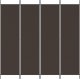 vidaXL vidaXL Parawan 4-panelowy, brązowy, 200x200 cm, tkanina 3