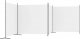 vidaXL vidaXL Parawan 4-panelowy, biały, 698x180 cm, tkanina 4