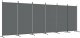 vidaXL vidaXL Parawan 6-panelowy, antracytowy, 520x180 cm, tkanina 1