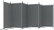 vidaXL vidaXL Parawan 6-panelowy, antracytowy, 520x180 cm, tkanina 3