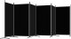 vidaXL vidaXL Parawan 6-panelowy, czarny, 520x180 cm, tkanina 5