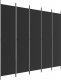 vidaXL vidaXL Parawan 5-panelowy, czarny, 250x220 cm, tkanina 2