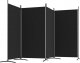 vidaXL vidaXL Parawan 4-panelowy, czarny, 346x180 cm, tkanina 5