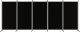 vidaXL vidaXL Parawan 5-panelowy, czarny, 433x180 cm, tkanina 3