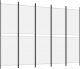 vidaXL vidaXL Parawan 5-panelowy, biały, 250 x 180 cm, tkanina 2