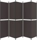 vidaXL vidaXL Parawan 5-panelowy, brązowy, 250x200 cm, tkanina 5