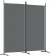 vidaXL vidaXL Parawan 2-panelowy, antracytowy, 175x180 cm, tkanina 1