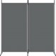 vidaXL vidaXL Parawan 2-panelowy, antracytowy, 175x180 cm, tkanina 2