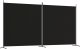 vidaXL vidaXL Parawan 2-panelowy, czarny, 348 x 180 cm, tkanina 2