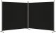 vidaXL vidaXL Parawan 2-panelowy, czarny, 348 x 180 cm, tkanina 4