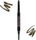 Makeup Revolution Duo Brow Definer Kredka do brwi + szczoteczka Dark Brown 1szt 1