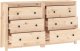 vidaXL vidaXL Komoda, 140x35x80 cm, drewno sosnowe 4