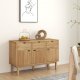 vidaXL Komoda, 114x43x73,5 cm, lite drewno sosnowe 1
