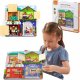 Viga Montessori Drewniana Tablica Manipulacyjna Zamek i Zatrzask Dom 1