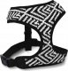 Barry King Szelki dla psa, z wytrzymałej tkaniny, wzór aztecki, biało-czarne paski, max. Obw. Szyi 47cm, obw. Klatki 58-78cm 1