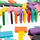 MalPlay Drewniane Kolorowe Klocki Domino 200 elementów 6