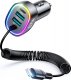 Ładowarka Joyroom Ładowarka samochodowa 4w1 PD, QC3.0, AFC, FCP + kabel Lightning 1,6m 57W czarny (JR-CL20) 1