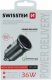 Ładowarka Swissten Ładowarka samochodowa SWISSTEN 36W, 2-portowy, USB-C, USB-A 2