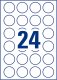 AVERY  Zweckform etykiety 40mm, A4, białe, 24 etykiety, pakowany po 10 szt., L3415-10, do drukarek laserowych i atramentowych 3