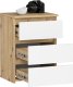 Fabryka Mebli Akord Szafka nocna CL3 40 cm 3 szuflady - dąb artisan-biała 1