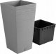 Prosperplast Doniczka na kwiaty Donica Furu DFSH400 Szara beton 2
