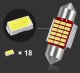 SKLEPLEDY ŻARÓWKA RURKA LED 31MM C3W C5W 18SMD CANBUS MOCNA 2
