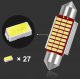 SKLEPLEDY ŻARÓWKA RURKA LED 36MM C3W C5W 27SMD CANBUS MOCNA 2